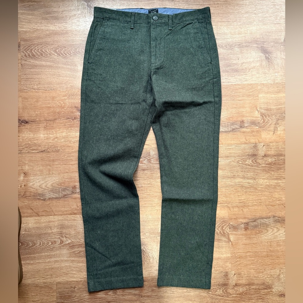 J. Crew Dark Green Chinos - Slim Straight